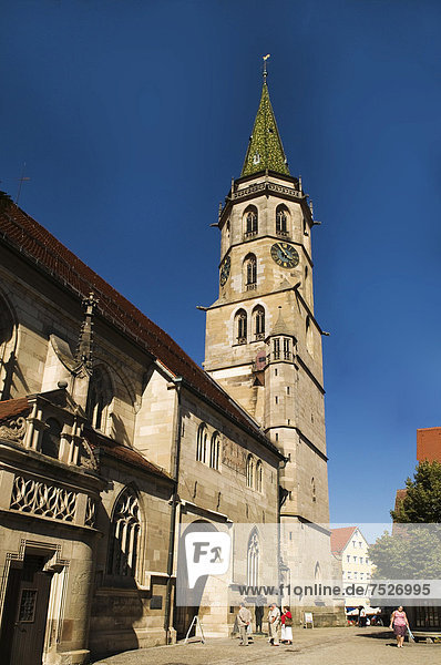 Evangelische Stadtkirche  dreischiffige Hallenkirche  begonnen 1477  Schorndorf  Baden-Württemberg  Deutschland  Europa