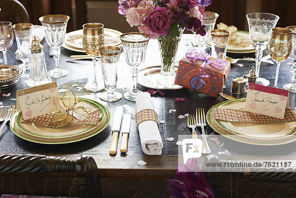 Tischset für Hochzeitsempfang