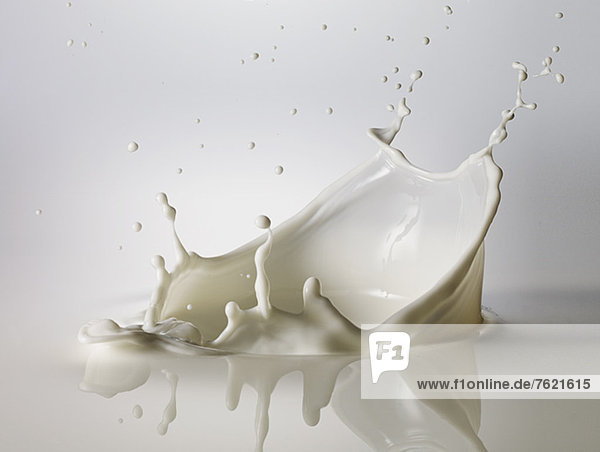 High speed image of splashing milk