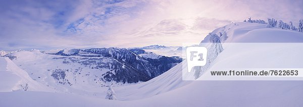 View above the Lammertal to the Dachstein Mountains Austria