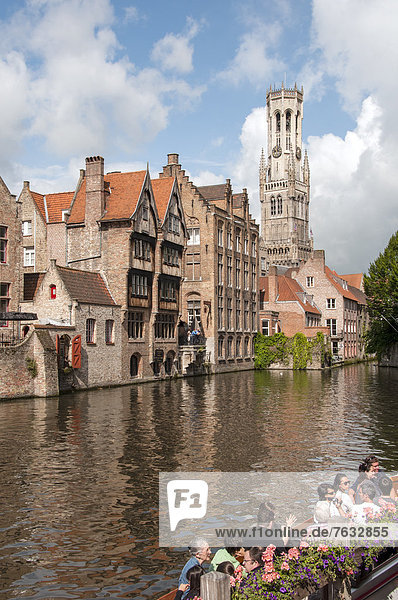 Houses and belfry  Bruges  Belgium