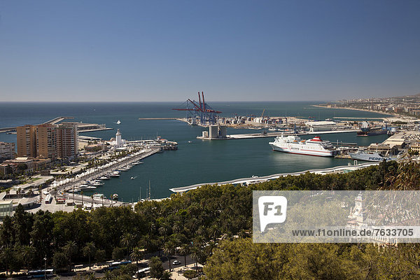Hafen Europa Jachthafen Ansicht Andalusien Spanien