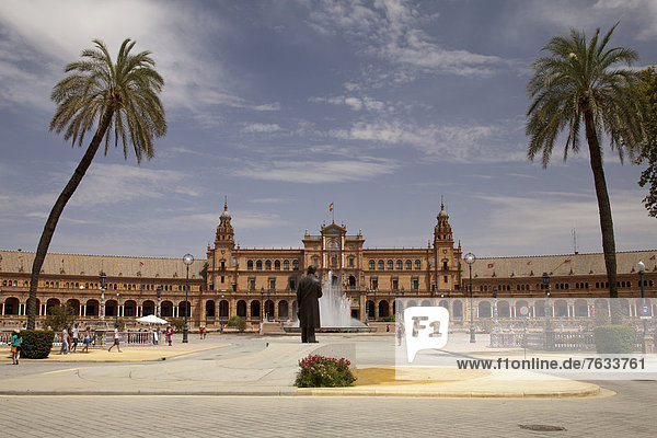 Plaza de Espana  Sevilla  Andalusien  Spanien  Europa
