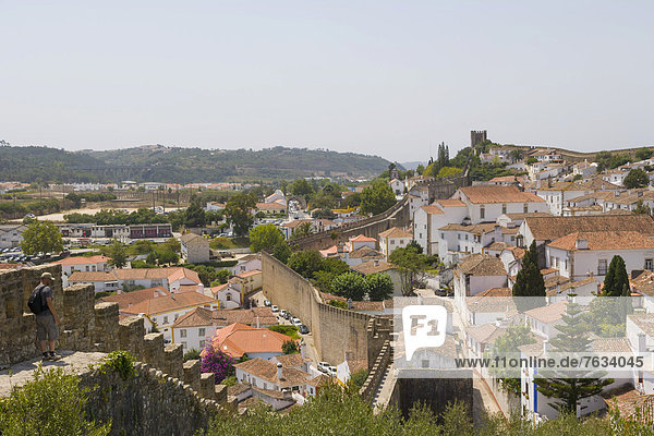 Stadtansicht Stadtansichten Stadtmauer Europa Portugal