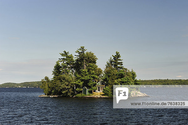 Urlaub Wohnhaus See Insel Einsamkeit Kanada Ontario