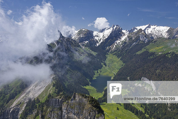 Europa Berg Wolke See Schweiz Wetter