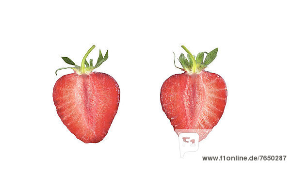Halbierte Erdbeere (Fragaria)