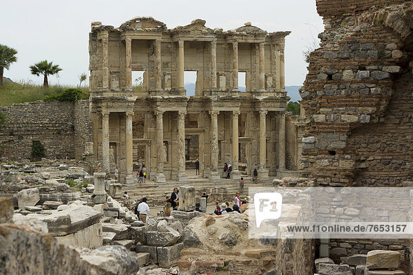 Library of Celsus  ancient city of Ephesus  Efes  Izmir province  Turkey  Asia