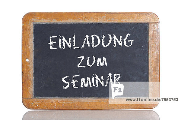Wort  Schule  Schreibtafel  Tafel  deutsch  Einladung  alt  Seminar