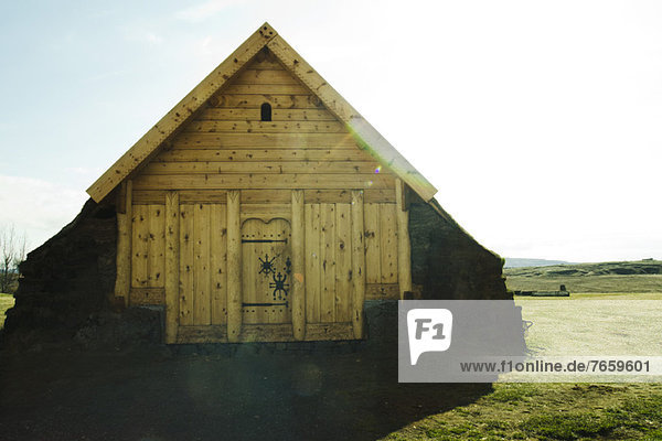 Kleines Holzhaus Skalholt Island