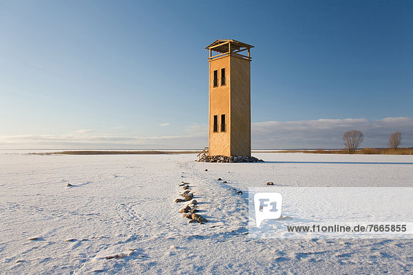 Watching Tower  Lake Vortsjarv  Viljandi County  Estonia