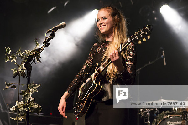 British folk-pop singer Kyla La Grange performing live in the Schueuer concert hall  Luzern  Switzerland  Europe