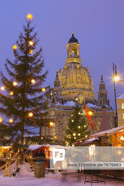 Europa  Hintergrund  Kirche  Weihnachten  Dresden  Deutschland  Markt  Sachsen
