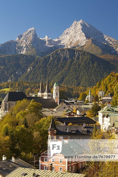 Europa  Berg  Hintergrund  Herbst  Ansicht  Bayern  Berchtesgaden  Deutschland