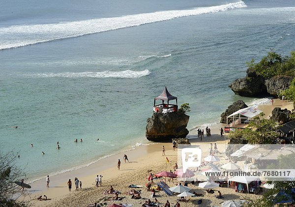 Padang Padang Beach and surfing hub  Bukit peninsula  Bali  Indonesia  Southeast Asia  Asia