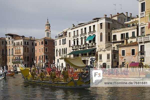 Regatta  Grand Canal  Venice  UNESCO World Heritage Site  Veneto  Italy  Europe