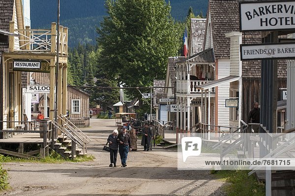 Straße  Stadt  Geschichte  Nordamerika  Gold  British Columbia  Kanada  alt
