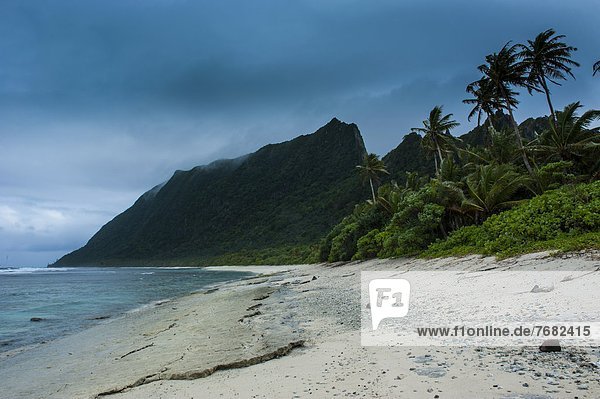 Strand  weiß  Sand  Insel  Pazifischer Ozean  Pazifik  Stiller Ozean  Großer Ozean