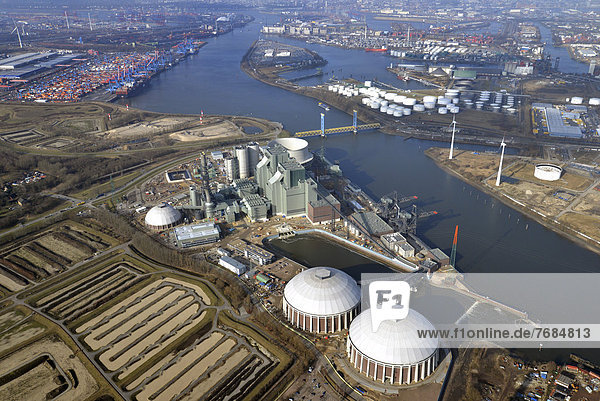 Aerial view  Moorburg power plant