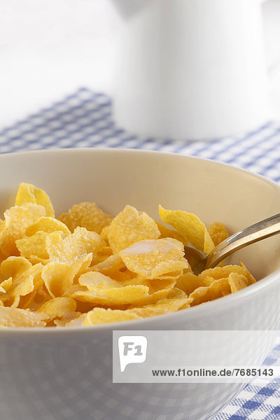 Cornflakes in einer Schüssel