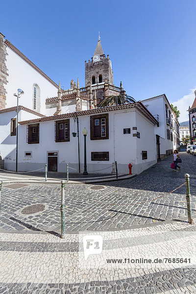 Cathedral of Funchal in the Sé district  Rua da Se  in the old town of Funchal