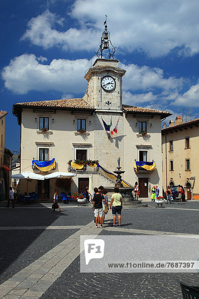 Italy  Abruzzo  Pescocostanzo  town hall                                                                                                                                                                