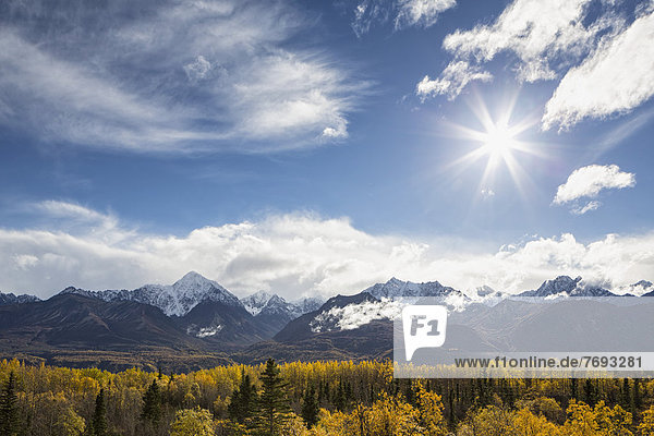 USA Alaska View of Chugach Mountains