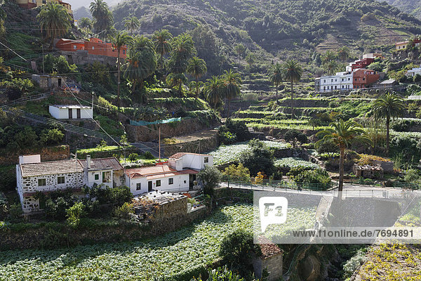 Spanien La Gomera Blick auf Banda de las Rosas bei Vallehermoso