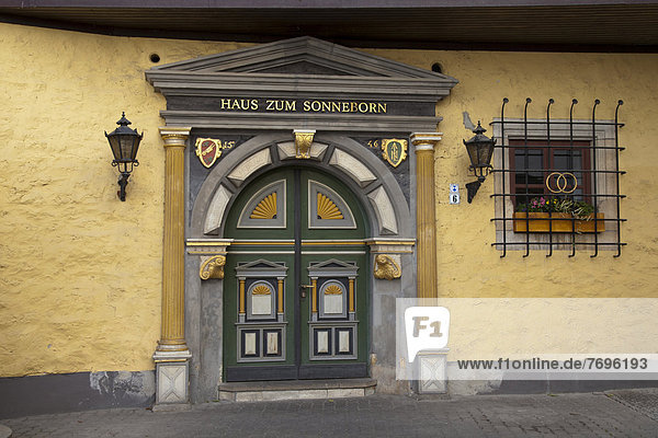 Decorated door  Haus zum Sonneborn  Wedding House and Registry Office