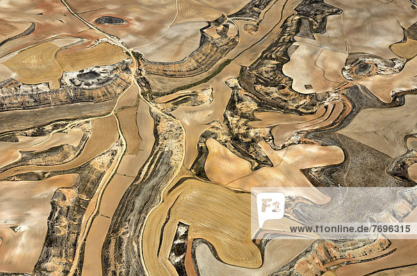 Aerial view  Castilian countryside