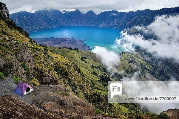 Vulkan camping Krater Indonesien Lombok