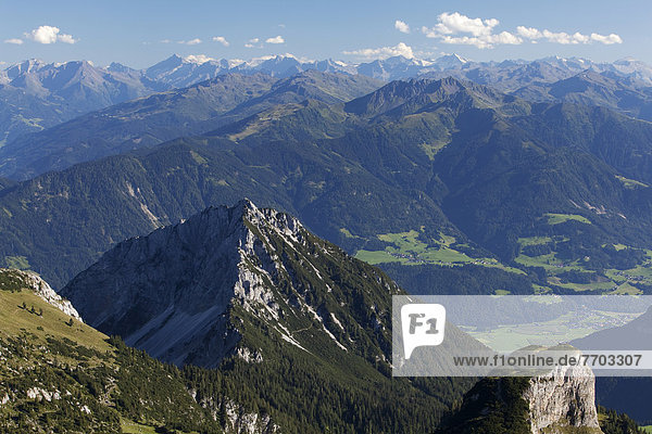 Ebnerjoch und Tuxer Voralpen vom Hochriss im Rofan