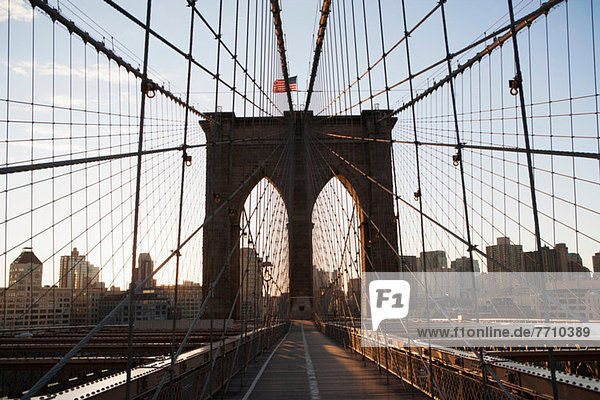 Brooklyn Bridge and city skyline