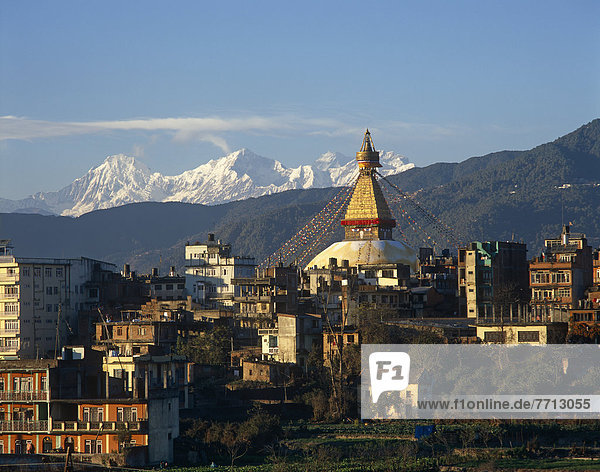 Stadtansicht  Stadtansichten  Himalaya  Stupa