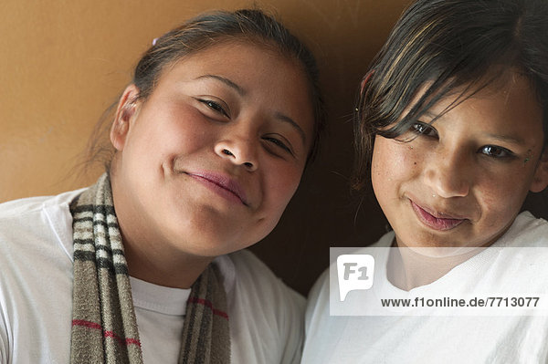 Portrait Of Two Girls  San Jose Pinula Guatemala