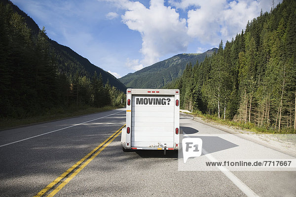 Moving trailer pulled by car British columbia canada
