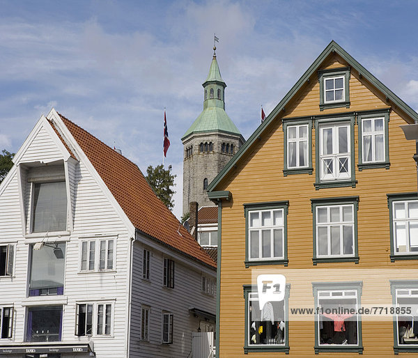 Fischereihafen Fischerhafen Restaurant Norwegen Laden Seitenansicht Stavanger