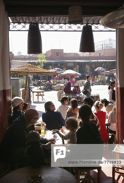 Cafe  Souk  Marrakesch  Marokko  Gewürz