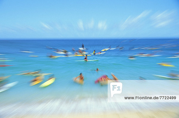 Wasser  Kitesurfer  Schönheit  Bewegungsunschärfe  Hawaii