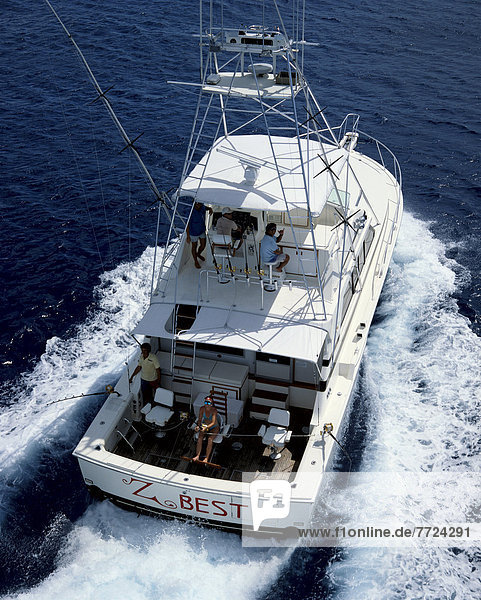 Mariana Islands  Deep Sea Sport Fishing  Boat Z-Best View From Above  Aerial A14C