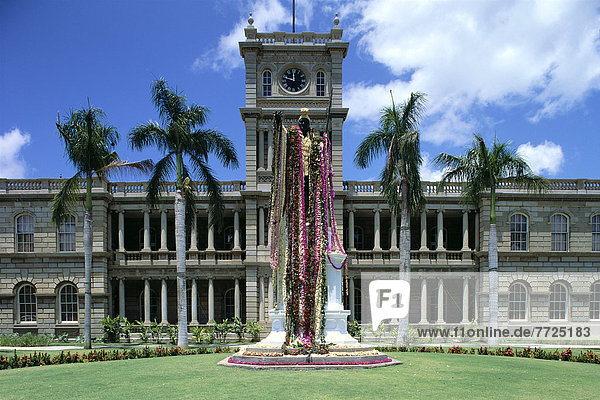 Blume  Statue  Dekoration  Ansicht  Länge  König - Monarchie  voll  Hawaii  Oahu