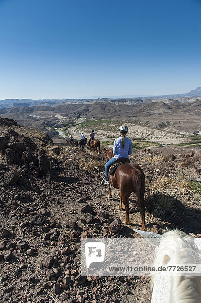 Horseback Riding In Big Bend Ranch State Park  Texas  Usa