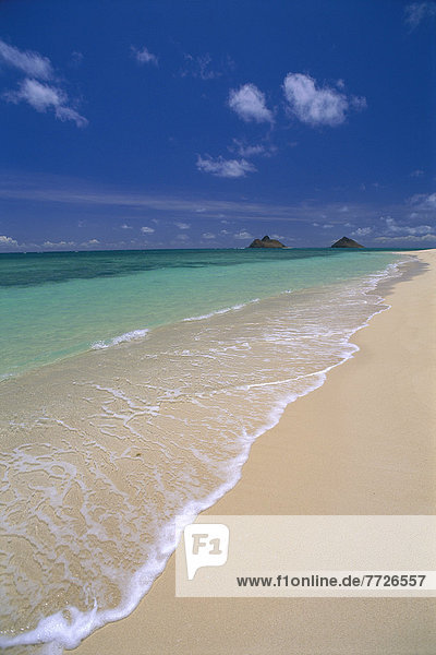 entfernt  Strand  Himmel  Ozean  Küste  Hintergrund  Insel  blau  Distanz  Hawaii  Oahu