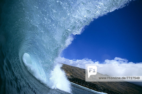 Curling Ansicht Seitenansicht Kalkanstrich Wasserwelle Welle