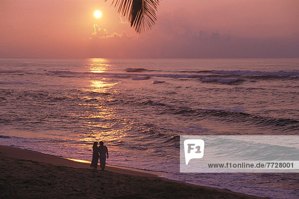 Strand Sonnenuntergang Silhouette Hawaii