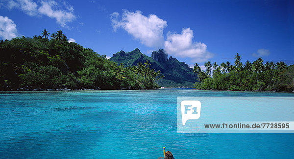 Panorama  Berg  Ozean  Ansicht  Landschaftsarchitektur  Bora Bora  Französisch-Polynesien