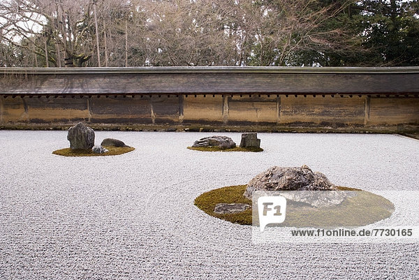 Japanese Zen Garden  Kyoto  Japan