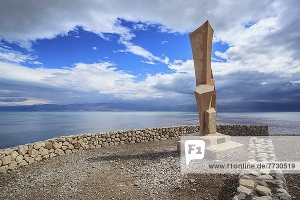 Field School Monument At The Edge Of The Dead Sea  Ein Gedi Israel