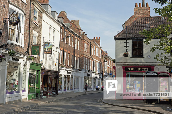Retail Shops Along A Street  York England