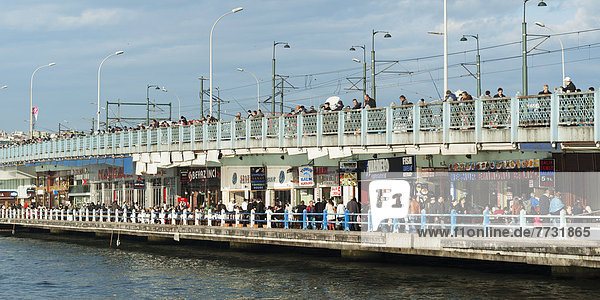 Promenade With Shops Along The Phosphorus River  Istanbul Turkey